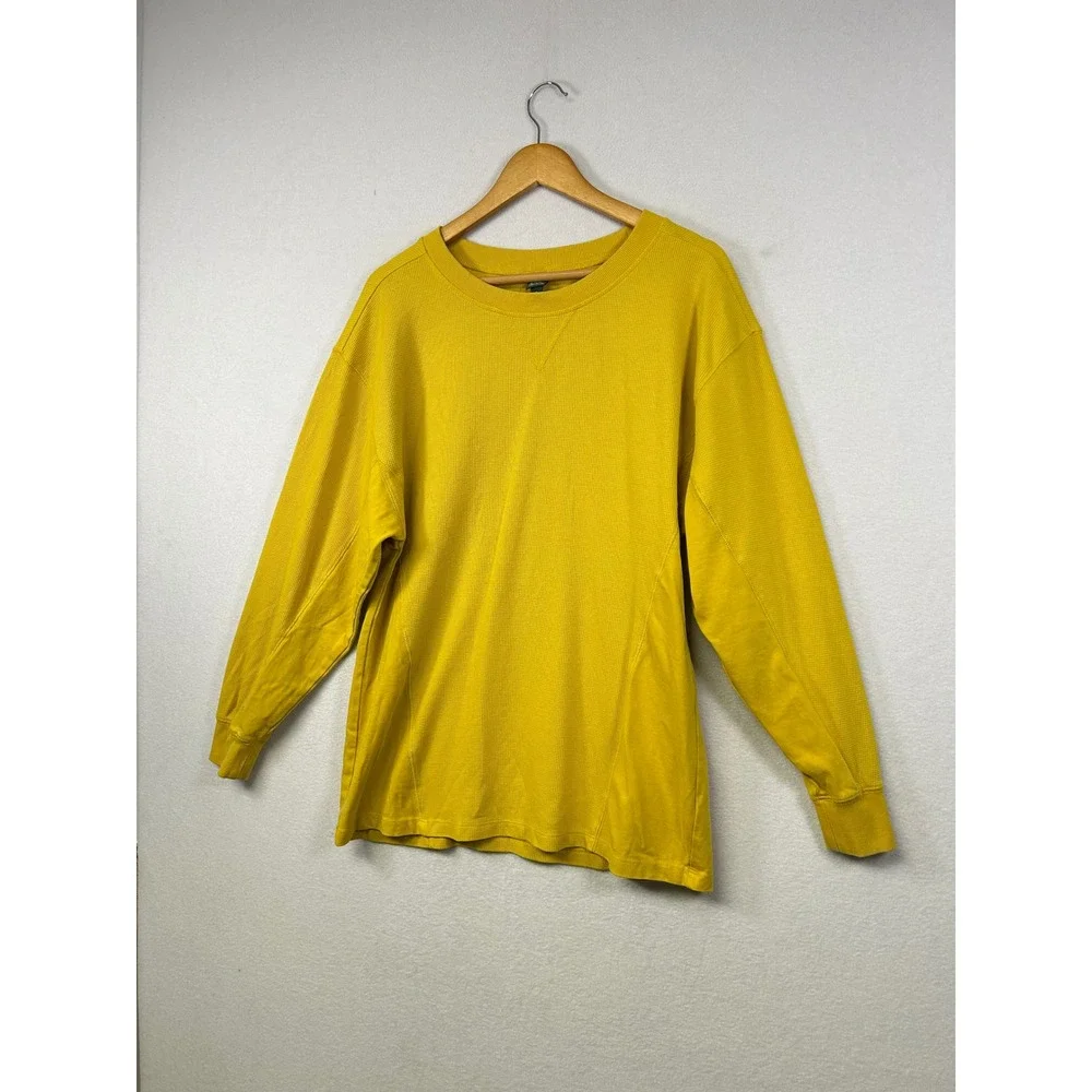 Wild Fable Yellow Waffle Knit‎ Long Sleeve Crewneck Top Size Medium - Picture 9 of 9